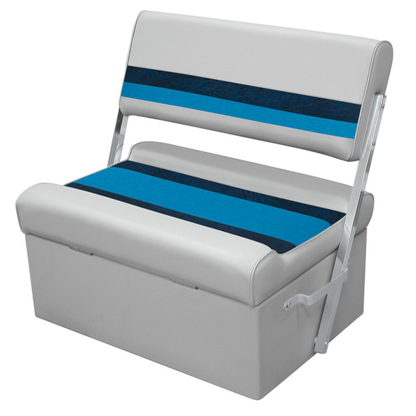 Wise Wise 8WD125FF-1011 Deluxe Flip-Flop Bench and Base - Grey/Navy/Blue 8WD125FF-1011
